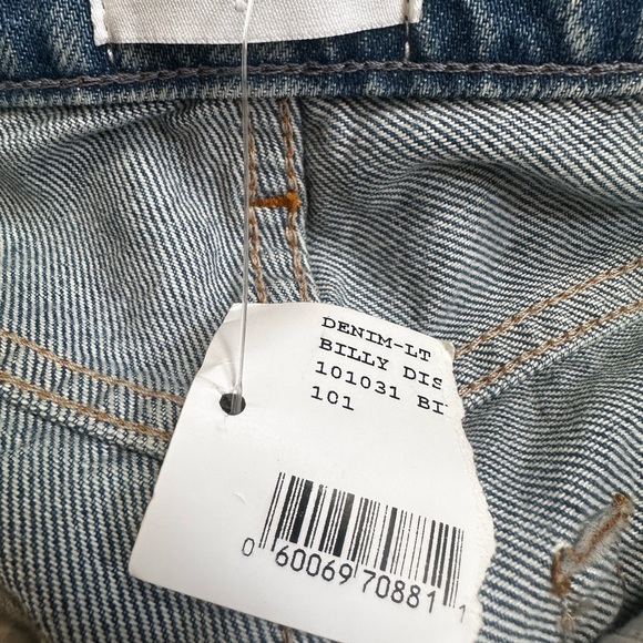 Boyish Billy High Rise Skinny Jeans Size 23 Rigid Button fly Medium Wash Raw Hem - Picture 9 of 13